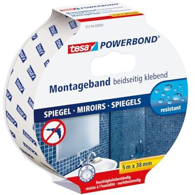 tesa 55734-00000-02 Taśma Montażowa, Biały, 5 m x 38 mm tesa 55734-00000-02 Taśma Montażowa, Biały, 5 m x 38 mm