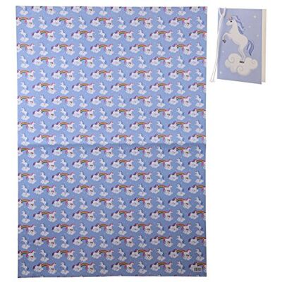 GiftLocalUK Jednorożec papier do pakowania prezentów, zestaw 12 sztuk, z papieru wraz z zawieszką na prezent GiftLocalUK Jednorożec papier do pakowania prezentów, zestaw 12 sztuk, z papieru wraz z zawieszką na prezent