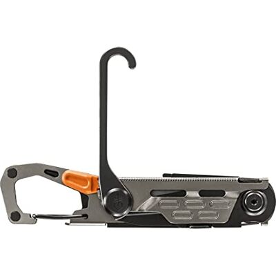 Gerber Narzędzie wielofunkcyjne z 11 funkcjami, Stakeout, z blokadą Frame-Lock i karabińczykiem, srebrne, 30-001743 Gerber Narzędzie wielofunkcyjne z 11 funkcjami, Stakeout, z blokadą Frame-Lock i karabińczykiem, srebrne, 30-001743