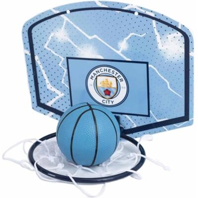 Hy-Pro Oficjalnie licencjonowany mini zestaw do koszykówki Manchester City – zestaw do koszykówki halowej z tablicą, obręczą i piłką – mini obręcz do kosza do pokoju dziecięcego z logo drużyny i Hy-Pro Oficjalnie licencjonowany mini zestaw do koszykówki Manchester City – zestaw do koszykówki halowej z tablicą, obręczą i piłką – mini obręcz do kosza do pokoju dziecięcego z logo drużyny i