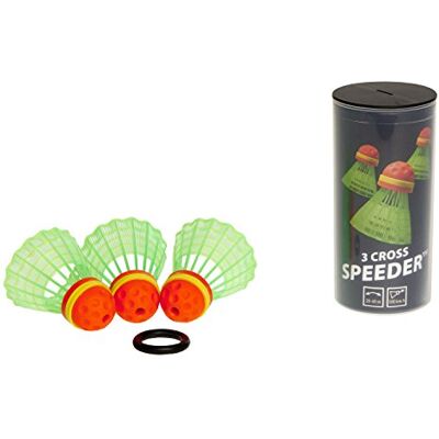 400222 Speedminton CROSS Speeder – zestaw 3 sztuk Speed Badminton/Crossminton Outdoor Ball w zestawie z pierścieniem przeciwwiatrowym 400222 Speedminton CROSS Speeder – zestaw 3 sztuk Speed Badminton/Crossminton Outdoor Ball w zestawie z pierścieniem przeciwwiatrowym