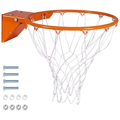 BB-RIM-18-BREAKAWAY-01 GoSports Regulowana stalowa obręcz do koszykówki 45 cm – użyj do wymiany lub montażu garażowego BB-RIM-18-BREAKAWAY-01 GoSports Regulowana stalowa obręcz do koszykówki 45 cm – użyj do wymiany lub montażu garażowego