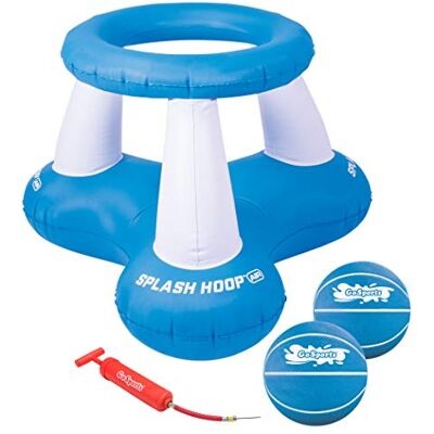 BB-SPLASHHOOP-AIR-BLUE GoSports Splash Hoop Air, nadmuchiwana gra w koszykówkę – zawiera pływającą obręcz, 2 piłki do koszykówki i pompkę do piłek BB-SPLASHHOOP-AIR-BLUE GoSports Splash Hoop Air, nadmuchiwana gra w koszykówkę – zawiera pływającą obręcz, 2 piłki do koszykówki i pompkę do piłek