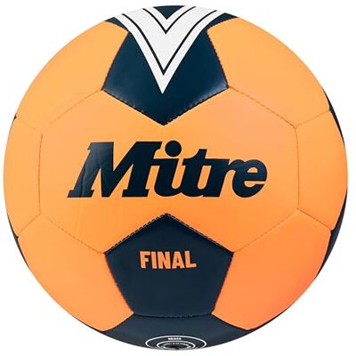 5B1802C46 Mitre Final Recreational Football Idealna dla dzieci Prezent piłkarski, Fluo Orange/Tidal Teal, 5 5B1802C46 Mitre Final Recreational Football Idealna dla dzieci Prezent piłkarski, Fluo Orange/Tidal Teal, 5