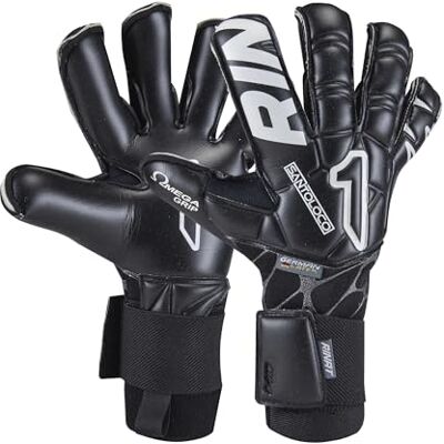 Rękawice bramkarskie Rinat Santoloco Alpha Junior czarne rozmiar 6 Rękawice bramkarskie Rinat Santoloco Alpha Junior czarne rozmiar 6