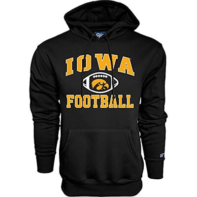 MHS_FOOTBALL_TEAM Blue 84 Męska bluza z kapturem Team kolor piłka nożna, Iowa Hawkeyes czarny, XL MHS_FOOTBALL_TEAM Blue 84 Męska bluza z kapturem Team kolor piłka nożna, Iowa Hawkeyes czarny, XL