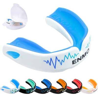 EO09669 Enmo Maxilla Pro Ochraniacz na zęby – z etui, dla dorosłych i dzieci w wieku 10+, potrójna warstwa, kanał żelowy, technologia Breathing Channel Tech, Boil & Bite, antybakteryjny, rugby, boks, MMA, EO09669 Enmo Maxilla Pro Ochraniacz na zęby – z etui, dla dorosłych i dzieci w wieku 10+, potrójna warstwa, kanał żelowy, technologia Breathing Channel Tech, Boil & Bite, antybakteryjny, rugby, boks, MMA,