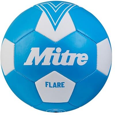 5B01798C44 Mitre Flare Piłka nożna rekreacyjna Prezent piłkarski Idealny dla dzieci, Fluo Niebieski/Biały, 5 5B01798C44 Mitre Flare Piłka nożna rekreacyjna Prezent piłkarski Idealny dla dzieci, Fluo Niebieski/Biały, 5