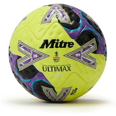 5-B01927D20 Mitre Adult Unisex WFA Cup Main R Ultimax Pro2526 Piłka nożna, Vibe Lime/Fioletowy/Czarny, 5 5-B01927D20 Mitre Adult Unisex WFA Cup Main R Ultimax Pro2526 Piłka nożna, Vibe Lime/Fioletowy/Czarny, 5