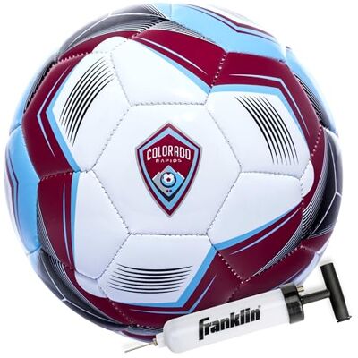 78005F03Z Franklin Sports MLS Colorado Rapids Soccer Ball Official Size 5 Regulation Size + Weight Soccer Ball for Kids + Adults Great for Boys + Girls Air Pump Included 78005F03Z Franklin Sports MLS Colorado Rapids Soccer Ball Official Size 5 Regulation Size + Weight Soccer Ball for Kids + Adults Great for Boys + Girls Air Pump Included