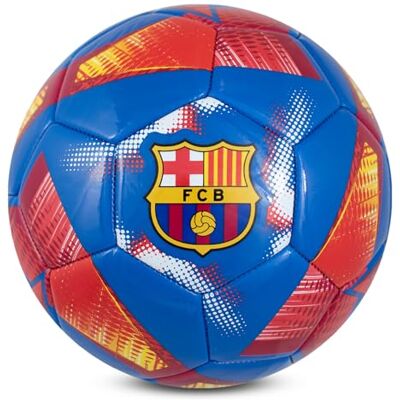 BC10824 Hy-Pro Oficjalnie licencjonowana piłka nożna FC Barcelona rozmiar 3, spiralny design, towar Barca, trening, kolekcjonerska dla dzieci i dorosłych BC10824 Hy-Pro Oficjalnie licencjonowana piłka nożna FC Barcelona rozmiar 3, spiralny design, towar Barca, trening, kolekcjonerska dla dzieci i dorosłych