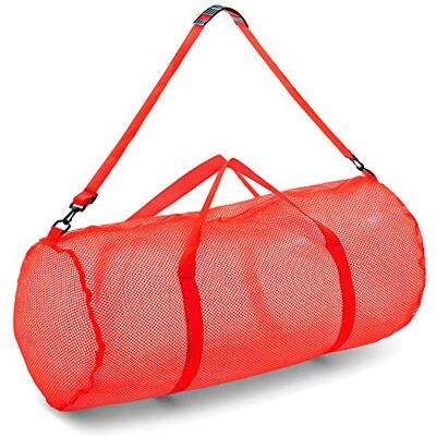 MD45RD Champion Sports Siatkowa torba sportowa z zamkiem błyskawicznym i regulowanym paskiem na ramię, 38 cm x 91 cm, czerwona wielofunkcyjna, ponadwymiarowa torba gimnastyczna na sprzęt, sprzęt sportowy, MD45RD Champion Sports Siatkowa torba sportowa z zamkiem błyskawicznym i regulowanym paskiem na ramię, 38 cm x 91 cm, czerwona wielofunkcyjna, ponadwymiarowa torba gimnastyczna na sprzęt, sprzęt sportowy,