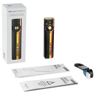 OLIGHT Arkfeld Pro latarka EDC 1300 lm, ładowalna latarka z diodami UV LED, zielonym strumieniem i białym światłem, płaska konstrukcja z dwukierunkowym klipsem do kieszeni do użytku na zewnątrz (paski OLIGHT Arkfeld Pro latarka EDC 1300 lm, ładowalna latarka z diodami UV LED, zielonym strumieniem i białym światłem, płaska konstrukcja z dwukierunkowym klipsem do kieszeni do użytku na zewnątrz (paski
