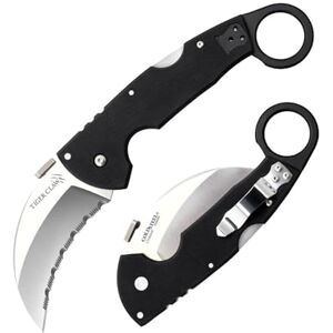 Cold Steel , Tiger Claw Lockback Serrated, nóż składany, satynowe wykończenie, scyzoryk, uchwyt: G10, ostrze ze stali Cts-XHP, klips do kieszeni, ostry nóż do użytku na zewnątrz, kemping, rzeźbienie Cold Steel , Tiger Claw Lockback Serrated, nóż składany, satynowe wykończenie, scyzoryk, uchwyt: G10, ostrze ze stali Cts-XHP, klips do kieszeni, ostry nóż do użytku na zewnątrz, kemping, rzeźbienie