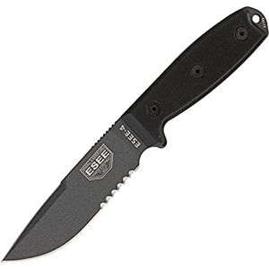 ESEE , Nóż outdoorowy długość ostrza: 11,43 cm, uchwyt: Micarta, model 4 Serrated Tactical, częściowo ostra górna krawędź ESEE , Nóż outdoorowy długość ostrza: 11,43 cm, uchwyt: Micarta, model 4 Serrated Tactical, częściowo ostra górna krawędź