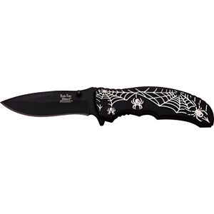 Dark Side Blades Scyzoryk z serii DS-A047, dwukolorowy nóż WHITE SPINNEN ALU uchwyt czarny, bardzo ostry nóż outdoorowy 8,89 cm nierdzewne ostrze, lekki nóż składany 100 g Dark Side Blades Scyzoryk z serii DS-A047, dwukolorowy nóż WHITE SPINNEN ALU uchwyt czarny, bardzo ostry nóż outdoorowy 8,89 cm nierdzewne ostrze, lekki nóż składany 100 g