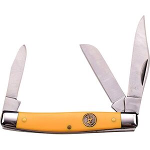 ELKR-1148 Elk Ridge GentLEMEN nóż kieszonkowy z serii ER-323, żółty I designerski uchwyt, 6,99 cm nóż outdoorowy, nierdzewne potrójne ostrze do wędkowania/na kemping, kompaktowy nóż składany 998 g ELKR-1148 Elk Ridge GentLEMEN nóż kieszonkowy z serii ER-323, żółty I designerski uchwyt, 6,99 cm nóż outdoorowy, nierdzewne potrójne ostrze do wędkowania/na kemping, kompaktowy nóż składany 998 g