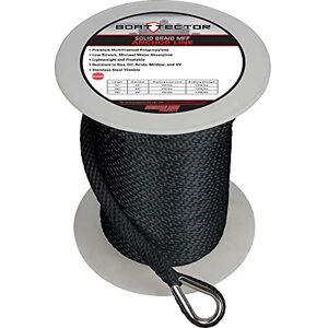 Extreme Max 3006.3472 BoatTector Solid Braid MFP Anchor Line z naparstkiem 1/5.1 cm x 150', czarny Extreme Max 3006.3472 BoatTector Solid Braid MFP Anchor Line z naparstkiem 1/5.1 cm x 150', czarny