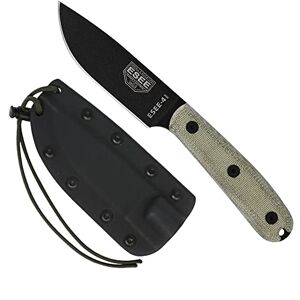 ES4HMK-BRK ESEE, Nóż outdoorowy, model 4 Traditional Handle, ostrze: 11,4 cm, Drop Point, Micarta, zielony, nóż myśliwski, Full Tang, łącznie z Kydex sheaht ES4HMK-BRK ESEE, Nóż outdoorowy, model 4 Traditional Handle, ostrze: 11,4 cm, Drop Point, Micarta, zielony, nóż myśliwski, Full Tang, łącznie z Kydex sheaht