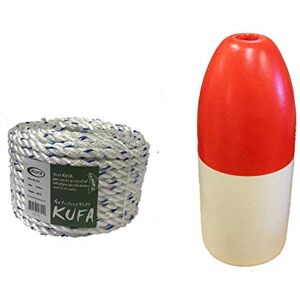 KUFA Sports 11-calowy czerwony/biały pływak Bullet i 5/40.6 cm x 100' zestaw linek do zlewu bez ołowiu do kraba garnka (FWM-100) KUFA Sports 11-calowy czerwony/biały pływak Bullet i 5/40.6 cm x 100' zestaw linek do zlewu bez ołowiu do kraba garnka (FWM-100)