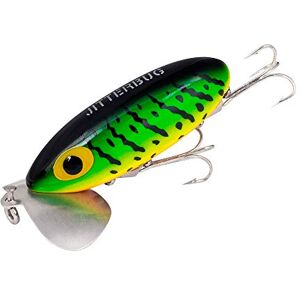 G650-115 Arbogast Jitterbug Topwater przynęta do łowienia okoni, doskonała do nocnego wędkowania, sprzętu wędkarskiego słodkowodnego i akcesoriów, Fire Tiger, 7,5 cm, 5/8 uncji G650-115 Arbogast Jitterbug Topwater przynęta do łowienia okoni, doskonała do nocnego wędkowania, sprzętu wędkarskiego słodkowodnego i akcesoriów, Fire Tiger, 7,5 cm, 5/8 uncji