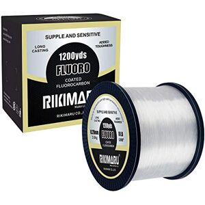 RIKIMARU Fluoro żyłka wędkarska, 100% powlekana fluorowęglowodorem żyłka wędkarska (przezroczysta, 13,6 kg/0,47 mm/1200 jdów) RIKIMARU Fluoro żyłka wędkarska, 100% powlekana fluorowęglowodorem żyłka wędkarska (przezroczysta, 13,6 kg/0,47 mm/1200 jdów)