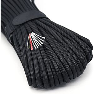 PSKOOK Survival Lina Paracord 100 m, rozrusznik, linka spadochronowa, 7-żyłowa, nylonowa z czerwonym sznurkiem, żyłka wędkarska PE, bawełniana nić do smyczy zewnętrznych, bransoletek, opasek na PSKOOK Survival Lina Paracord 100 m, rozrusznik, linka spadochronowa, 7-żyłowa, nylonowa z czerwonym sznurkiem, żyłka wędkarska PE, bawełniana nić do smyczy zewnętrznych, bransoletek, opasek na