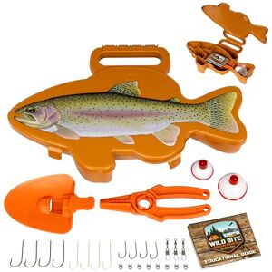 440WBT Flambeau Outdoors Zestaw pudełek na sprzęt wędkarski Wild Bite, pomarańczowy/pstrąg, pudełko na sprzęt dla początkujących, 25-częściowy asortyment sprzętu wielogatunkowego do łowienia okonia, 440WBT Flambeau Outdoors Zestaw pudełek na sprzęt wędkarski Wild Bite, pomarańczowy/pstrąg, pudełko na sprzęt dla początkujących, 25-częściowy asortyment sprzętu wielogatunkowego do łowienia okonia,