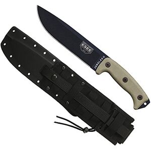 ESEE , Nóż outdoorowy Junglas II Logo, ostrze: 21,3 cm, Drop Point, Micarta, zielony, nóż myśliwski, Extended Tang, łącznie z Kydex Sheaht ESEE , Nóż outdoorowy Junglas II Logo, ostrze: 21,3 cm, Drop Point, Micarta, zielony, nóż myśliwski, Extended Tang, łącznie z Kydex Sheaht