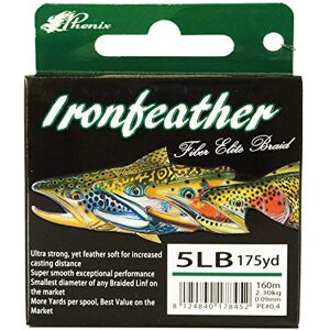 PHX-MGRTROUT5P3X175Y Phenix Ironfeather Fiber Elite pleciona żyłka wędkarska Spectra 2,3 kg 175 yd zielona PHX-MGRTROUT5P3X175Y Phenix Ironfeather Fiber Elite pleciona żyłka wędkarska Spectra 2,3 kg 175 yd zielona