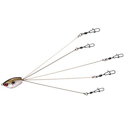 YUMB5TS YUMbrella Castable Multi-Lure Parasol Rig do łowienia okoni od Bait School Technology YUMB5TS YUMbrella Castable Multi-Lure Parasol Rig do łowienia okoni od Bait School Technology