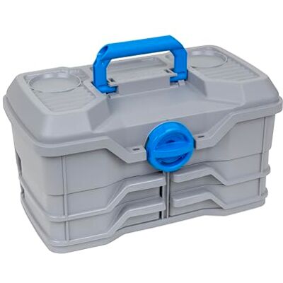 Flambeau Outdoor NextGen 4/0 Medium Tackle Box, 4 tacki obrotowe, 23 przegródki, zawiera 25-częściowy zestaw startowy Flambeau Outdoor NextGen 4/0 Medium Tackle Box, 4 tacki obrotowe, 23 przegródki, zawiera 25-częściowy zestaw startowy