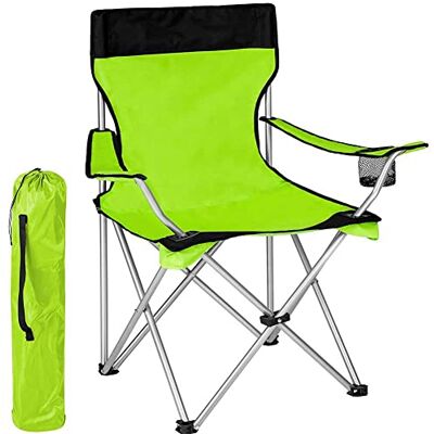 BAKAJI Składane Krzesło Kempingowe Z Torbą Camping Krzesło Morskie Plaża Wędkarstwo Zewnątrz Ze Stali i Poliester Z Przedziałem Sypialni i Smartphone (Zielony) BAKAJI Składane Krzesło Kempingowe Z Torbą Camping Krzesło Morskie Plaża Wędkarstwo Zewnątrz Ze Stali i Poliester Z Przedziałem Sypialni i Smartphone (Zielony)