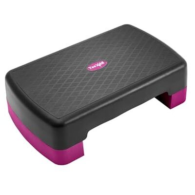 QNAH Yes4All Platforma do ćwiczeń aerobowych 48 cm z 2 pionami, regulowana wysokość do treningu krokowego 7,6 cm 15 cm do domowej siłowni QNAH Yes4All Platforma do ćwiczeń aerobowych 48 cm z 2 pionami, regulowana wysokość do treningu krokowego 7,6 cm 15 cm do domowej siłowni