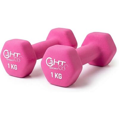 GCMN G5 HT SPORT Antypoślizgowe hantle lub neoprenowe hantle gimnastyczne do siłowni i siłowni 0,5 do 6 kg para lub pojedyncza (2 x 1 kg) GCMN G5 HT SPORT Antypoślizgowe hantle lub neoprenowe hantle gimnastyczne do siłowni i siłowni 0,5 do 6 kg para lub pojedyncza (2 x 1 kg)