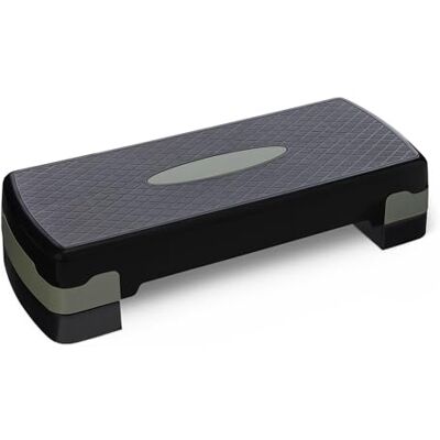 JRTA1001 Amazon Basics Stepper do aerobiku, regulowany stepper treningowy do domu, 68,58cm, czarny/szary JRTA1001 Amazon Basics Stepper do aerobiku, regulowany stepper treningowy do domu, 68,58cm, czarny/szary