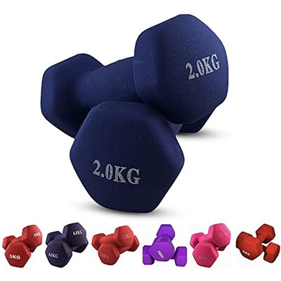 1 JIM FITNESS Para hantli 2x2 kg z miękkiej gumy dotykowej 1 JIM FITNESS Para hantli 2x2 kg z miękkiej gumy dotykowej
