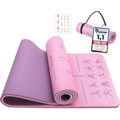 SP25001 OUTDOUSE Mata do jogi, z termoplastycznego elastomeru poliestrowego o grubości 10 mm, przyjazna dla skóry, antypoślizgowa, do pilatesu, medytacji, stretchingu, z paskiem do noszenia, domowy trening SP25001 OUTDOUSE Mata do jogi, z termoplastycznego elastomeru poliestrowego o grubości 10 mm, przyjazna dla skóry, antypoślizgowa, do pilatesu, medytacji, stretchingu, z paskiem do noszenia, domowy trening