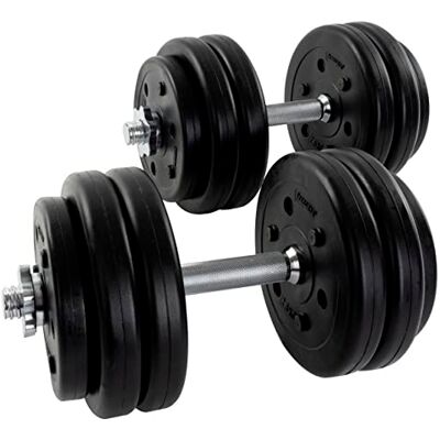 10000126 ScSPORTS Zestaw hantli z tworzywa sztucznego 30 kg 10000126 ScSPORTS Zestaw hantli z tworzywa sztucznego 30 kg