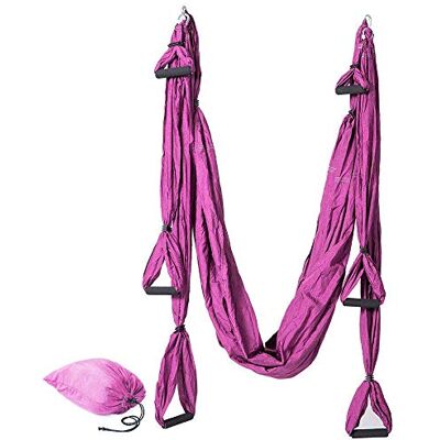 FFitness, Fitness Huśtawka huśtawka przeciwgrawitacyjna Hamak powietrza do Asana Joga Unisex Dorosły, Fioletowy, Unikalny FFitness, Fitness Huśtawka huśtawka przeciwgrawitacyjna Hamak powietrza do Asana Joga Unisex Dorosły, Fioletowy, Unikalny