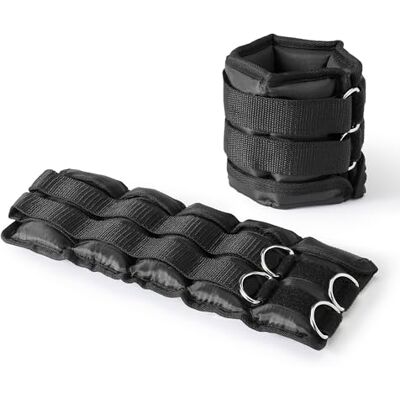 Amazon Basics Regulowane obciążniki na kostki i nadgarstki dla kobiet i mężczyzn, 1,13kg każdy, zestaw 2 sztuk Amazon Basics Regulowane obciążniki na kostki i nadgarstki dla kobiet i mężczyzn, 1,13kg każdy, zestaw 2 sztuk
