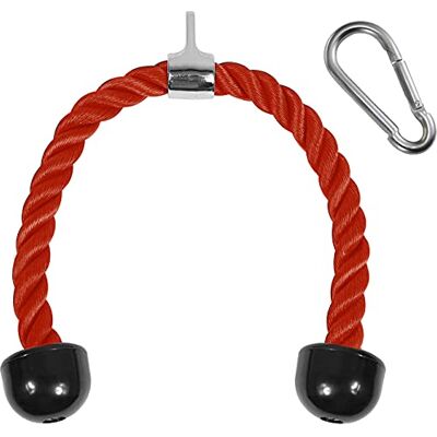 Yes4All Tricep Rope Kabelowe Akcesorium - Akcesorium do Maszyny do Ćwiczeń - Czerwony Yes4All Tricep Rope Kabelowe Akcesorium - Akcesorium do Maszyny do Ćwiczeń - Czerwony