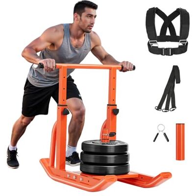 Q161H VEVOR Sanki do obciążania, stalowe sanki do treningu fitness, do ćwiczeń sportowych, poprawy prędkości, sprzęt treningowy z uchwytem o regulowanej wysokości, kompatybilne z talerzami obciążeniowymi 25 Q161H VEVOR Sanki do obciążania, stalowe sanki do treningu fitness, do ćwiczeń sportowych, poprawy prędkości, sprzęt treningowy z uchwytem o regulowanej wysokości, kompatybilne z talerzami obciążeniowymi 25