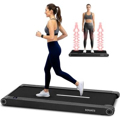 SQWPV15BK Squatz 2-w-1 Walking Pad Treadmill z płytami wibracyjnymi, Kompaktowa Podbiurka Walking Pad z Pilotem, Wyświetlacz LED, Pas Antypoślizgowy, Cichy Silnik 1,0KM do Ćwiczeń w Domu lub Biurze (Czarny) SQWPV15BK Squatz 2-w-1 Walking Pad Treadmill z płytami wibracyjnymi, Kompaktowa Podbiurka Walking Pad z Pilotem, Wyświetlacz LED, Pas Antypoślizgowy, Cichy Silnik 1,0KM do Ćwiczeń w Domu lub Biurze (Czarny)