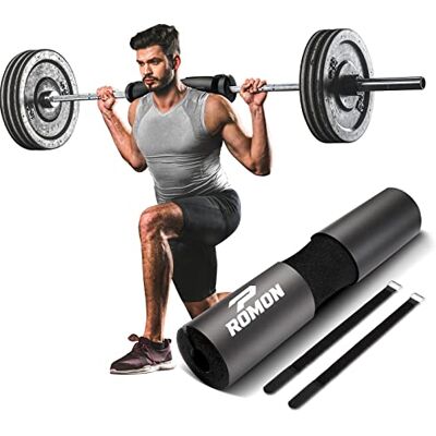 43 Romon Poduszka do sztangi Squat, sztanga z 2 paskami bezpieczeństwa, ochrona ramion na szyję do podnoszenia ciężarów Hip Thrust, czarna 43 Romon Poduszka do sztangi Squat, sztanga z 2 paskami bezpieczeństwa, ochrona ramion na szyję do podnoszenia ciężarów Hip Thrust, czarna