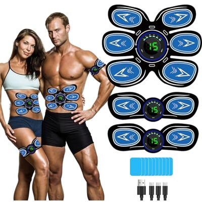 KA-62 SEVEKO EMS Stymulator Mięśni Brzuchan, EMS Stmięśni Ymulator Trener Abs, Treningu Całego Ciała Abs Stimulator, Bezpieczny Trener Mięśni Ems, 6 Trybów I 15 Intensywności, 10 Sztuk Hydrożelu KA-62 SEVEKO EMS Stymulator Mięśni Brzuchan, EMS Stmięśni Ymulator Trener Abs, Treningu Całego Ciała Abs Stimulator, Bezpieczny Trener Mięśni Ems, 6 Trybów I 15 Intensywności, 10 Sztuk Hydrożelu