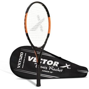 VCRX_Vxt520_26inch Vector X Recreational Tennis Racket Color: Orange Size: One Size for Men & Boys Materiał: Aluminium Super Lightweight Beginner to Intermediate Level VCRX_Vxt520_26inch Vector X Recreational Tennis Racket Color: Orange Size: One Size for Men & Boys Materiał: Aluminium Super Lightweight Beginner to Intermediate Level
