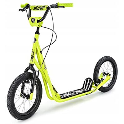 RUNKIE HYPERMOTION HyperMotion Hulajnoga dla Dzieci, Dorosłych i Młodzieży, Hulajnoga Miejska z Dużymi, Pompowanymi Kołami 2 נ16" (40 cm), Hamulce v-brake, Stalowa Rama, Regulowana Kierownica RUNKIE HYPERMOTION HyperMotion Hulajnoga dla Dzieci, Dorosłych i Młodzieży, Hulajnoga Miejska z Dużymi, Pompowanymi Kołami 2 נ16" (40 cm), Hamulce v-brake, Stalowa Rama, Regulowana Kierownica