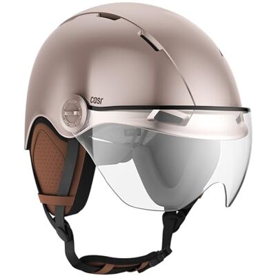 3662515072421 CASR Styl – miejski kask lifestylowy na rower i e-skuter – przezroczysty wizjer i zdejmowane nauszniki – optymalny komfort dla kobiet i mężczyzn – różowy – rozmiar L 3662515072421 CASR Styl – miejski kask lifestylowy na rower i e-skuter – przezroczysty wizjer i zdejmowane nauszniki – optymalny komfort dla kobiet i mężczyzn – różowy – rozmiar L
