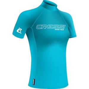 CRESSI since 1946 Sentinel Lady Short Sleeve Rash Guard UPF 50+ Sun Protection Quick Dry Swimming, Surfing, Diving, Fishing, Beach, Pool and Water Sports Aquamarine/White XL/5 Women's CRESSI since 1946 Sentinel Lady Short Sleeve Rash Guard UPF 50+ Sun Protection Quick Dry Swimming, Surfing, Diving, Fishing, Beach, Pool and Water Sports Aquamarine/White XL/5 Women's
